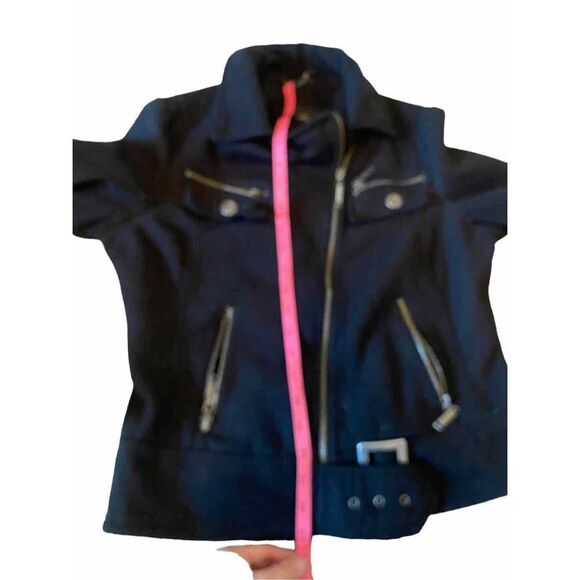 Faux Fur size medium biker | zipper jacket | zipper bomber jacket | market jacke - Picture 8 of 8